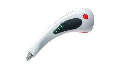 Laser therapy pain relief device, Transparent background, PNG file