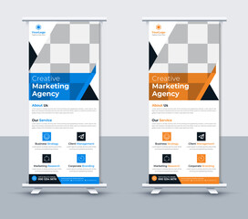 Business roll up banner design template, Vector Illustrator