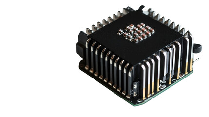 LED driver module with heatsink, Transparent background, PNG file