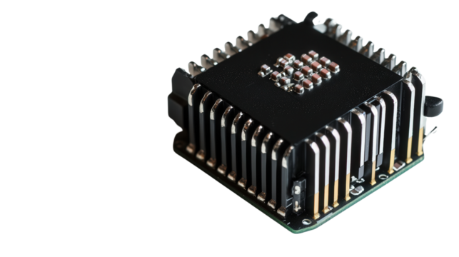 LED driver module with heatsink, Transparent background, PNG file