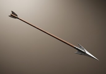 Ancient Arrow: 3D Render, Metal & Wood, Soft Lighting