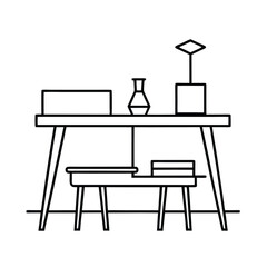 Fototapeta premium set of chairs and table