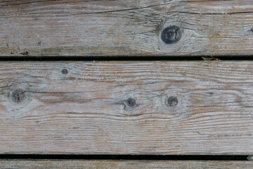 Close-up of Weathered Wooden Planks with Knots