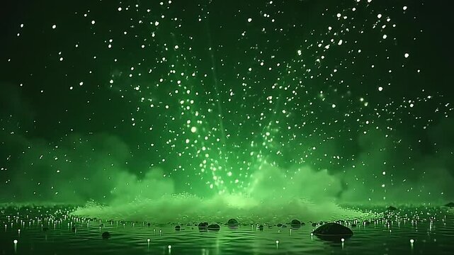 brilliant burst radiant beam blurs explosion dynamically ended angstrom radiant park background, engender charm ripple of beam and energy.