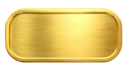 Elegant golden rectangle background with polished metallic texture for luxury branding and design elements on black backdrop.