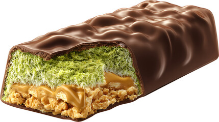 Dubai Chocolate bar with green kadayif and peanut butter