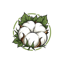 vector illustration of cotton flower logo