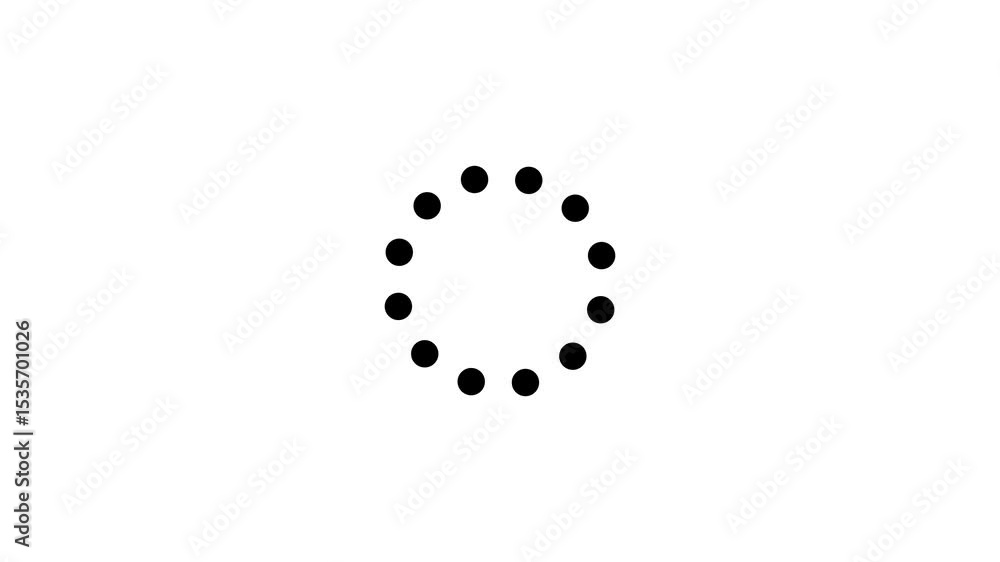 Fototapete dot loading bar with circle loop animation. retry and waiting loop icons show continuous loading pro