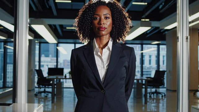 Confident businesswoman in modern office