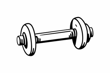 dumbbell isolated on white