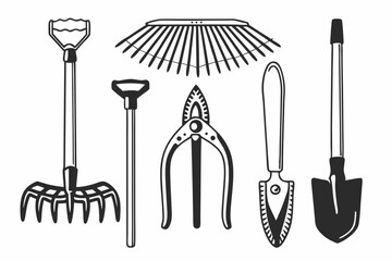 set of garden tools