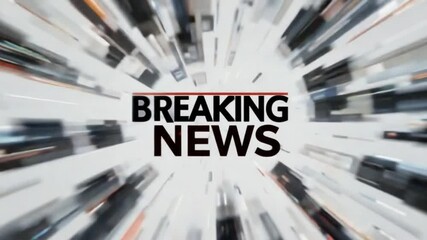 Dynamic Breaking News Intro: Fast-Paced Background Graphics And Text Announcement