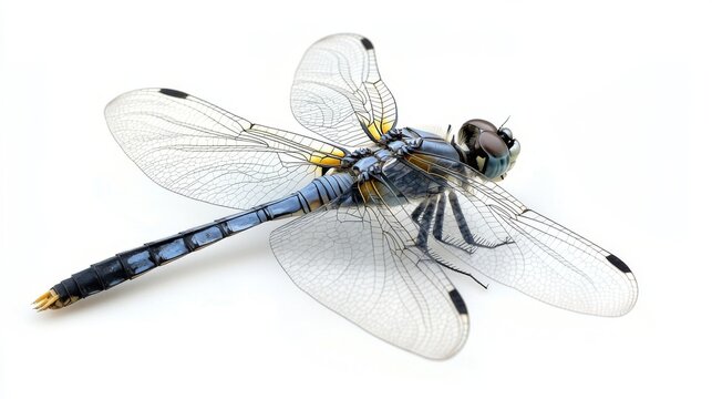 A bristletail insect that is silver in color is positioned on a white surface in a side view