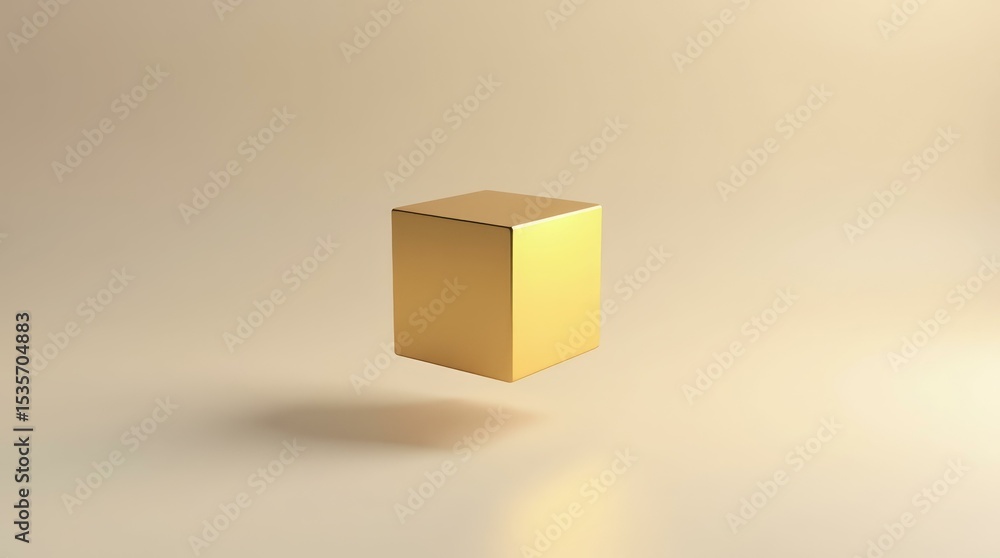 Aufkleber clean photorealistic cube for modern web design, presentation decks and ui backgrounds.