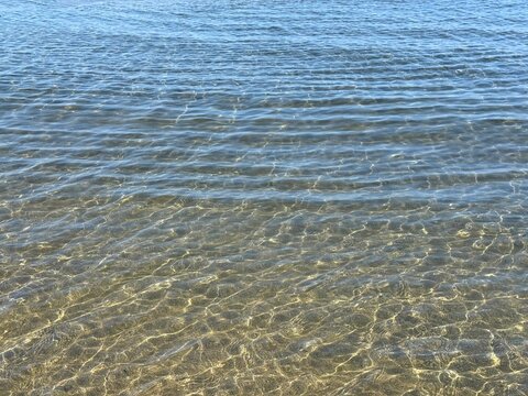 Sea gentle clear waves background.