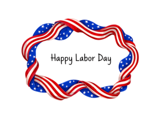 Happy Labor Day Celebrate American Pride with Waving Flag Design