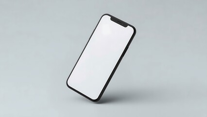 Modern Black Smartphone Mockup with Blank Screen