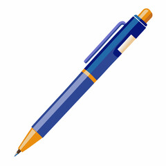 blue pencil isolated on white
