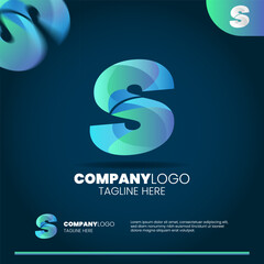 Letter S gradient logo design