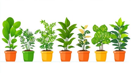 Obraz premium Depiction of household plants that are safe for pets and those that are poisonous