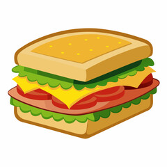 sandwich with cheese and vegetables