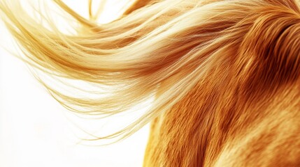 A cow is shown from behind as it swishes its tail against a white backdrop