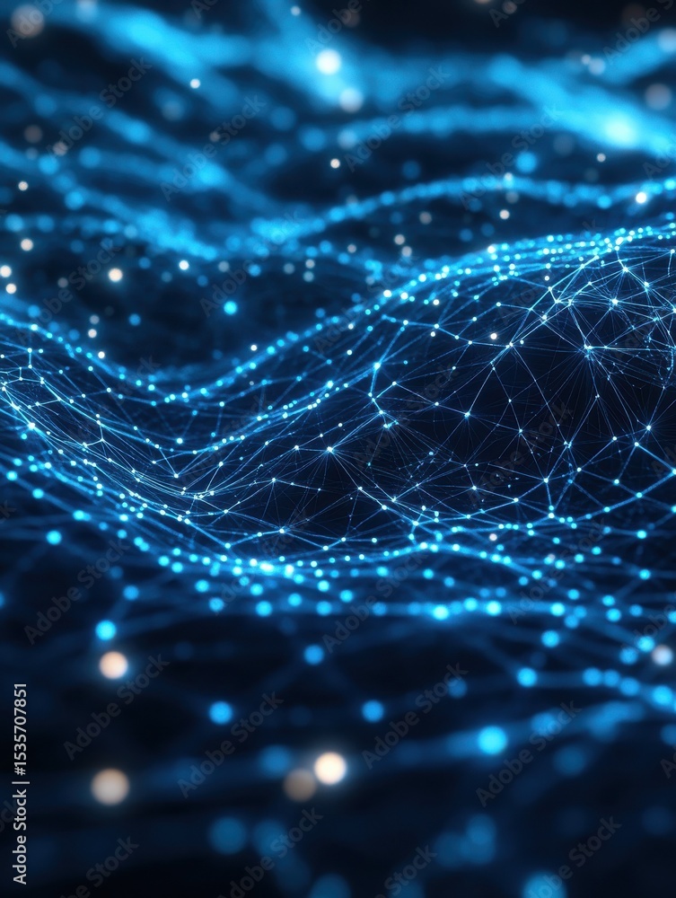 Poster digital background perfect for tech processes, neural networks, artificial intelligence, data transf