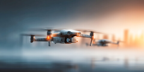 Smart Drone Swarm Mapping Real-Time Consumer Data Streams Across Neon Metropolis Skyline for Business Analytics