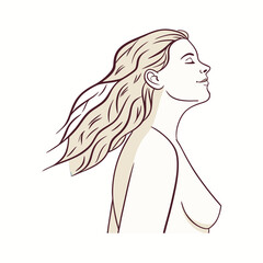 Woman breast vector. Adobe Illustrator Artwork