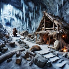 Ice Age Shelters – A village made from mammoth bones and hides