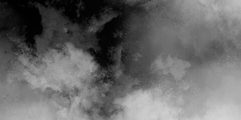 Black and grey watercolor grunge texture. Fog or smoke isolated transparent special effect. White vector cloudiness, mist or smog background. smoke overlay effect on Isolated black background,