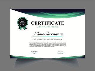 Fototapeta premium Modern unique certificate design sample