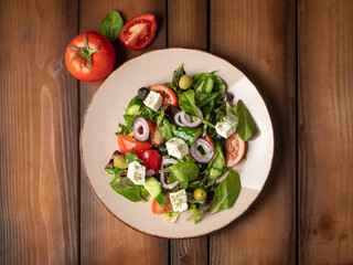 Greek salad, photo for restaurant menu
