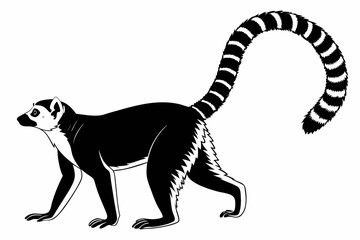 lemur sihouette black vector © mst
