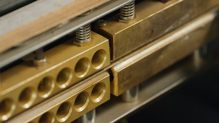 Coffee roasting machine heating element close up