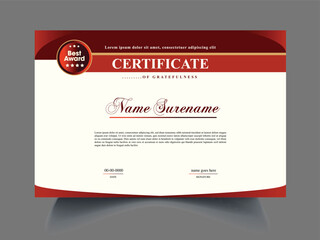 Modern unique certificate design sample