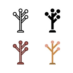 Useful coat rack and hanger icons, suitable for hallways, entryways, and organizing outerwear in homes or offices.