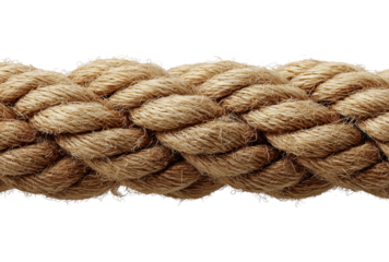 Braided rope nautical cordage strong texture isolated on png transparent background