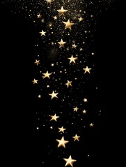 celestial gold stars black background