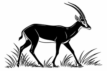 antelope sihouette black vector