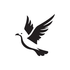 seagull vector silhouette clip art logo design illustration