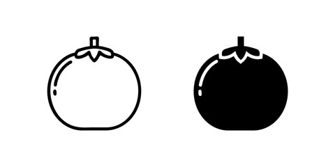 Tomato icons, versatile for representing fresh produce, cooking ingredients, healthy food, and garden themes.
