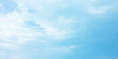 Daylight blue soft clouds, light sunny effect on the blooming white background, sunlight spots on the natural, beautiful spring season clear fresh mind change banner use wallpaper 