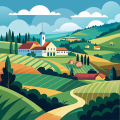 rural landscape in the countryside