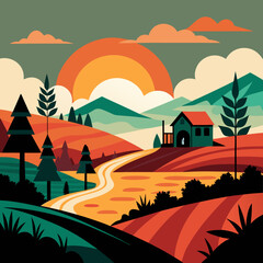vector illustration of a landscape