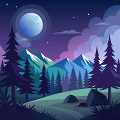 winter landscape with forest