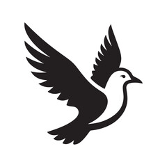 seagull vector silhouette clip art logo design illustration