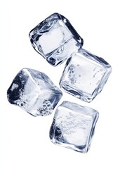 Fototapeta premium PNG Four ice cubes floating floating ice cubes accessories.