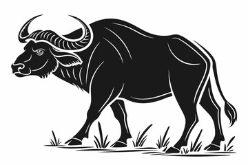 buffalo silhoette black vector