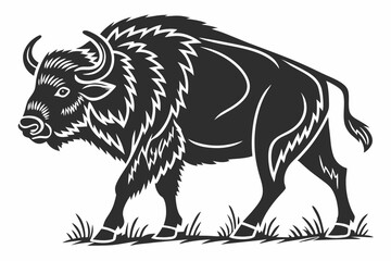 buffalo silhoette black vector